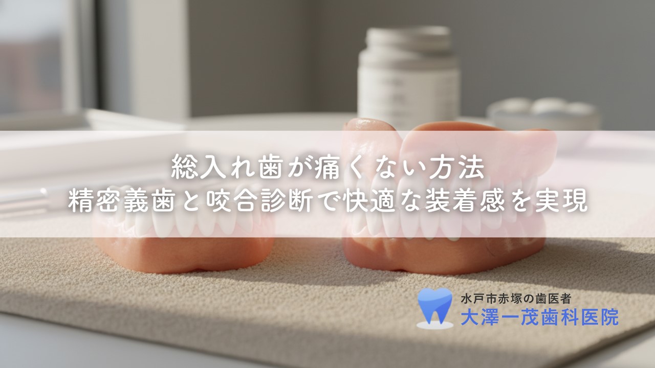 総入れ歯が痛くない方法〜精密義歯と咬合診断で快適な装着感を実現