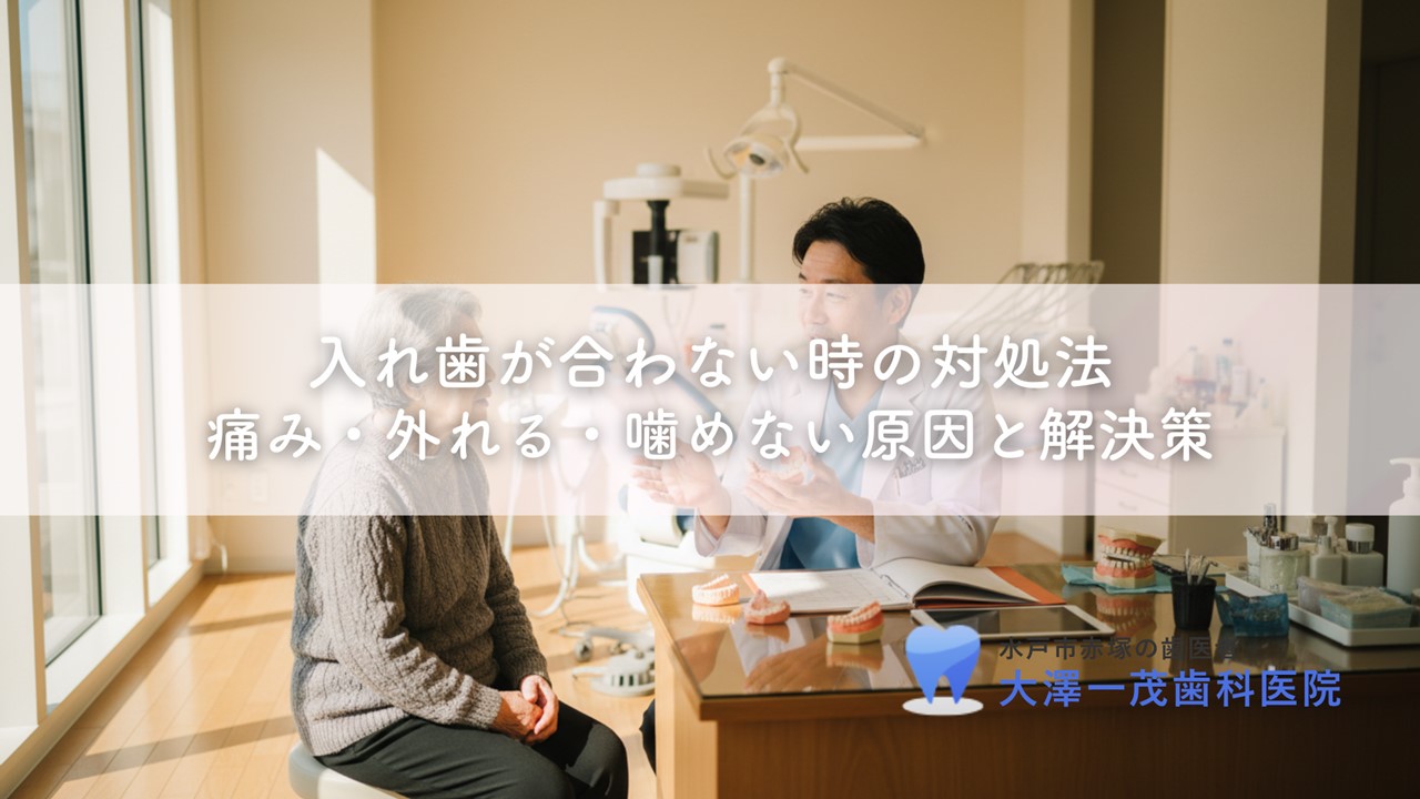 入れ歯が合わない時の対処法〜痛み・外れる・噛めない原因と解決策